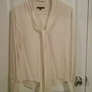 Rachel Zoe ivory tie front secretary blouse as 10